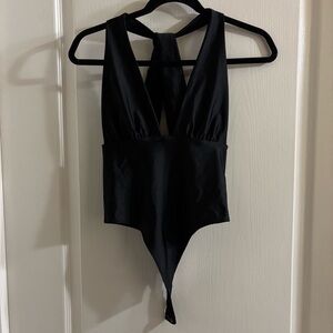 Forever 21 Black Halter Bodysuit